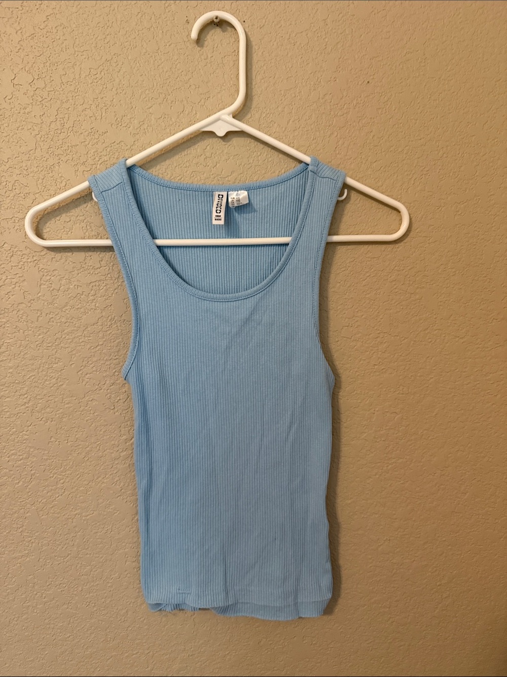 H&M Light Blue Ribbed Tank Top
